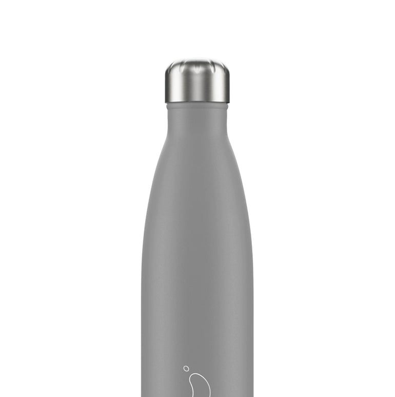 Chilly's Monochrome Water Bottle Dark Grey